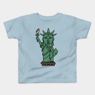 Crying Lady Liberty Kids T-Shirt